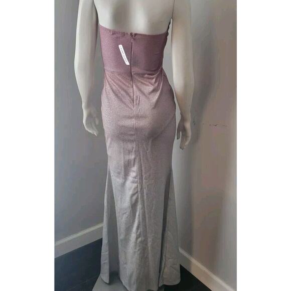 Bump Biddy Maternity Formal Dress Gown Womans Sz. S Fades Pink to Silver New - Picture 11 of 15